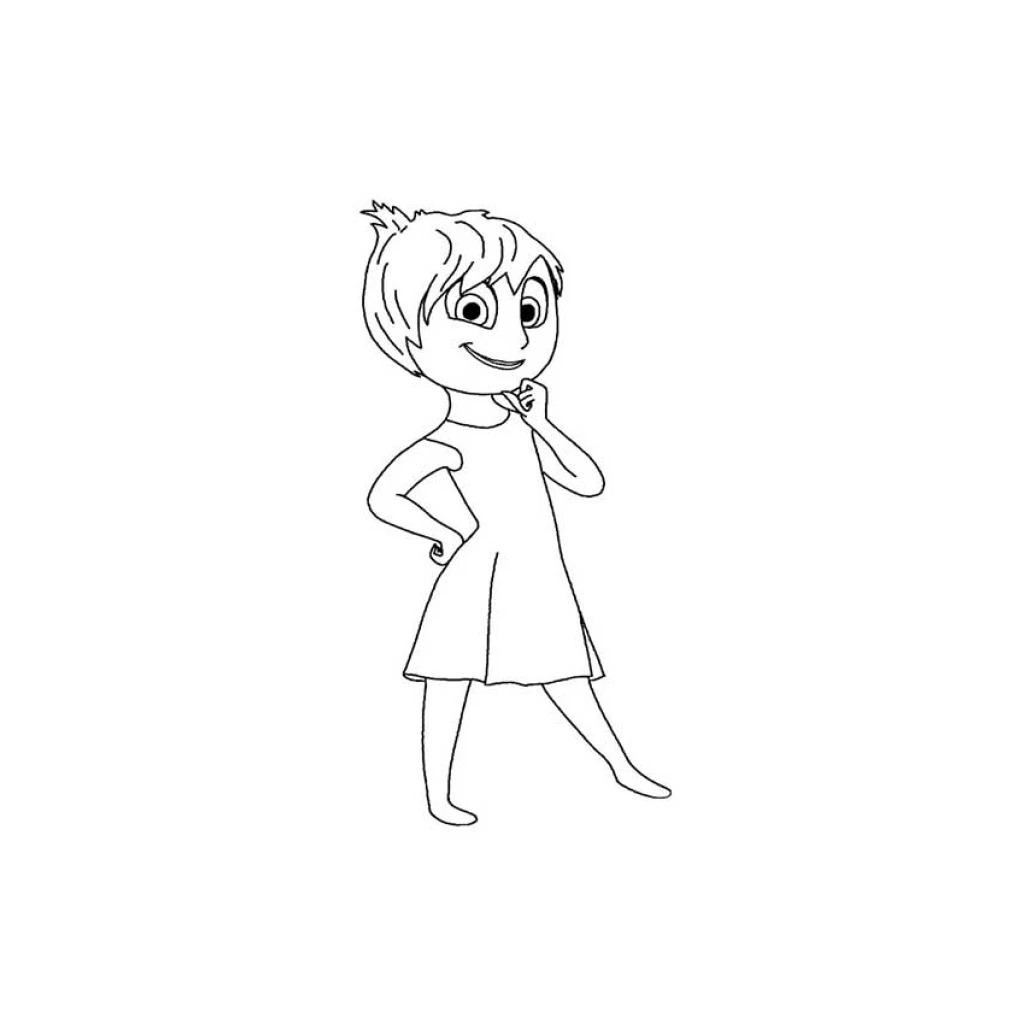 Desenho de Alegria divertida mente para colorir e imprimir grátis