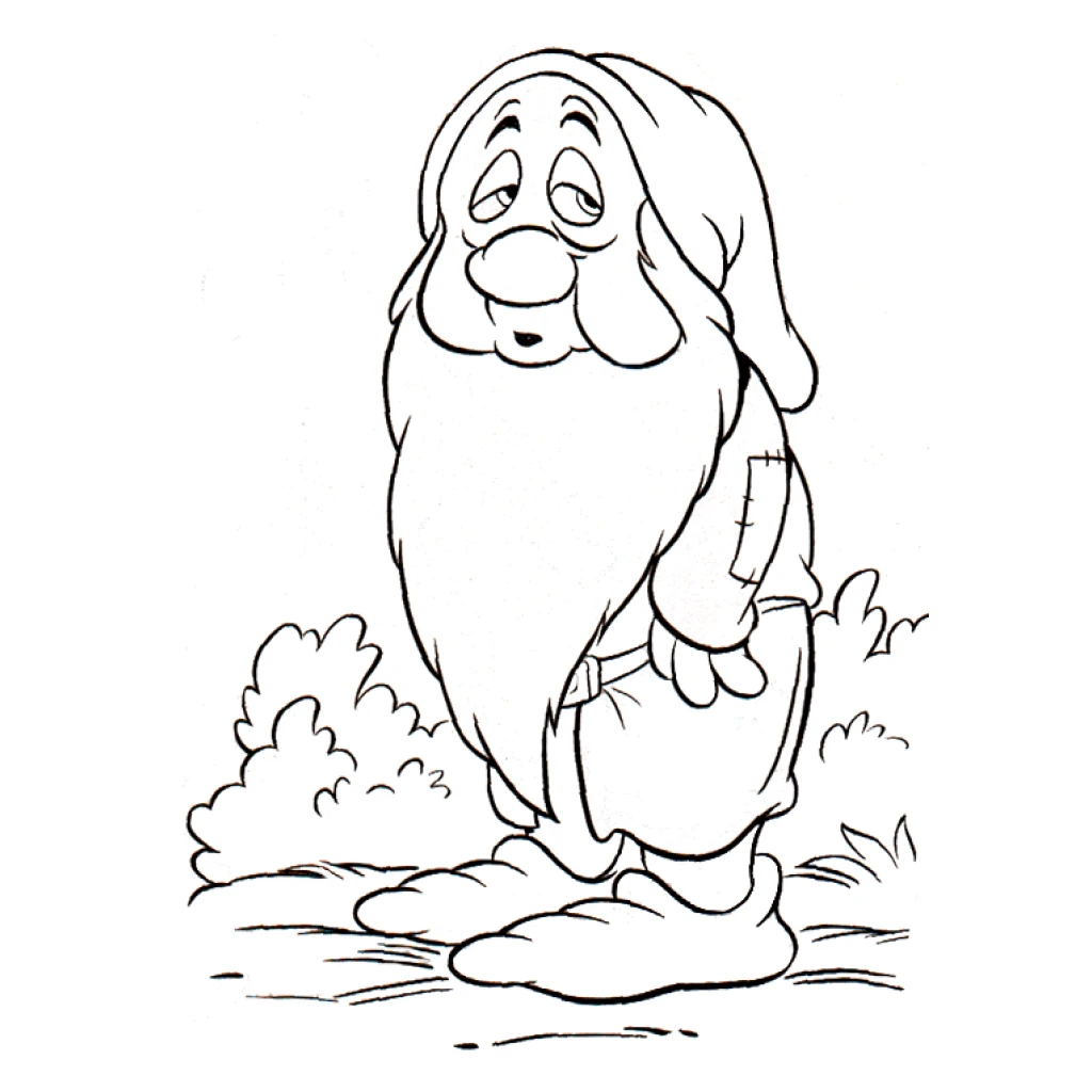 Desenho de Anão da branca de neve para colorir e imprimir grátis
