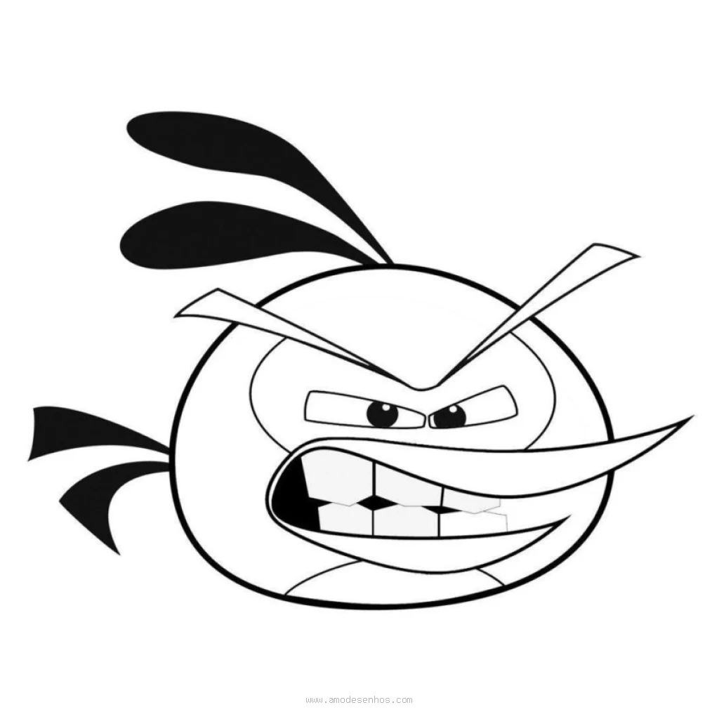 Angry Birds Furious coloring page to print for free