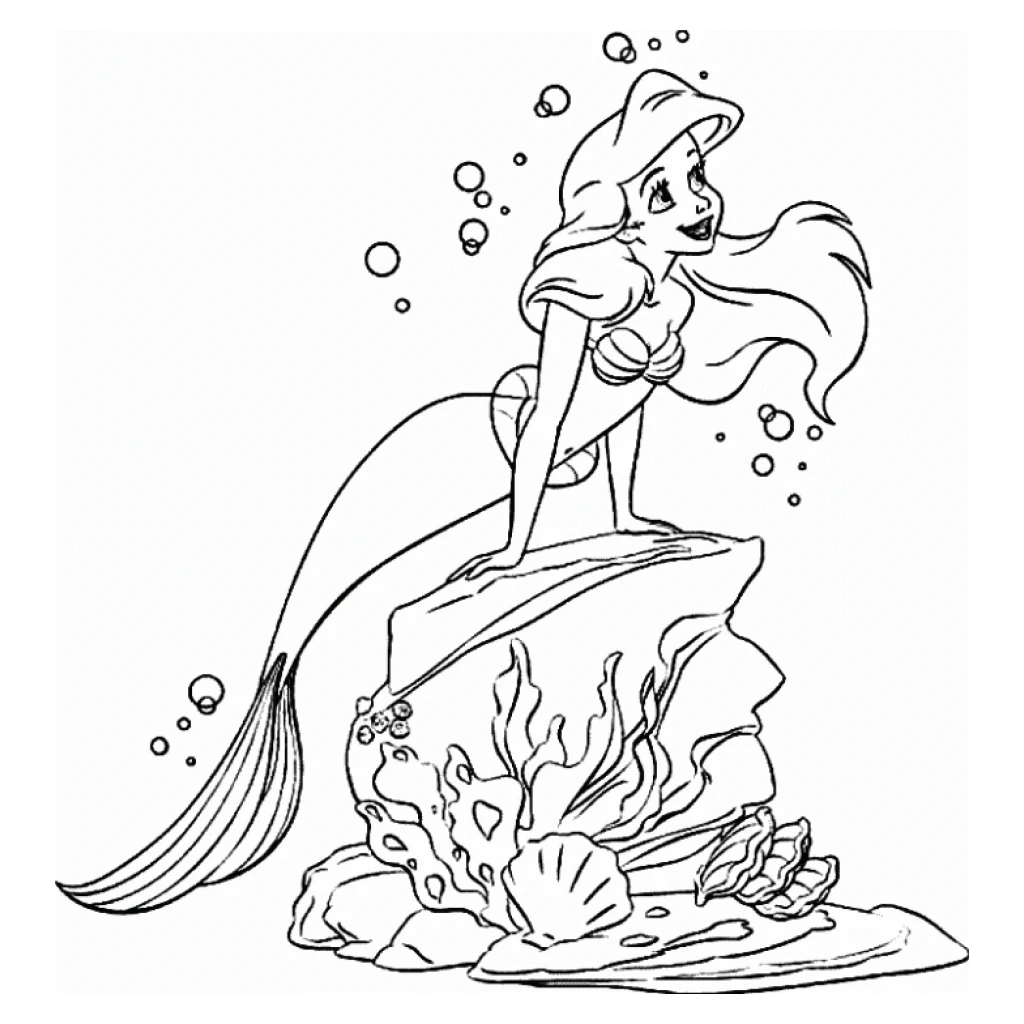 Desenho de Ariel A Pequena Sereia para colorir e imprimir grátis