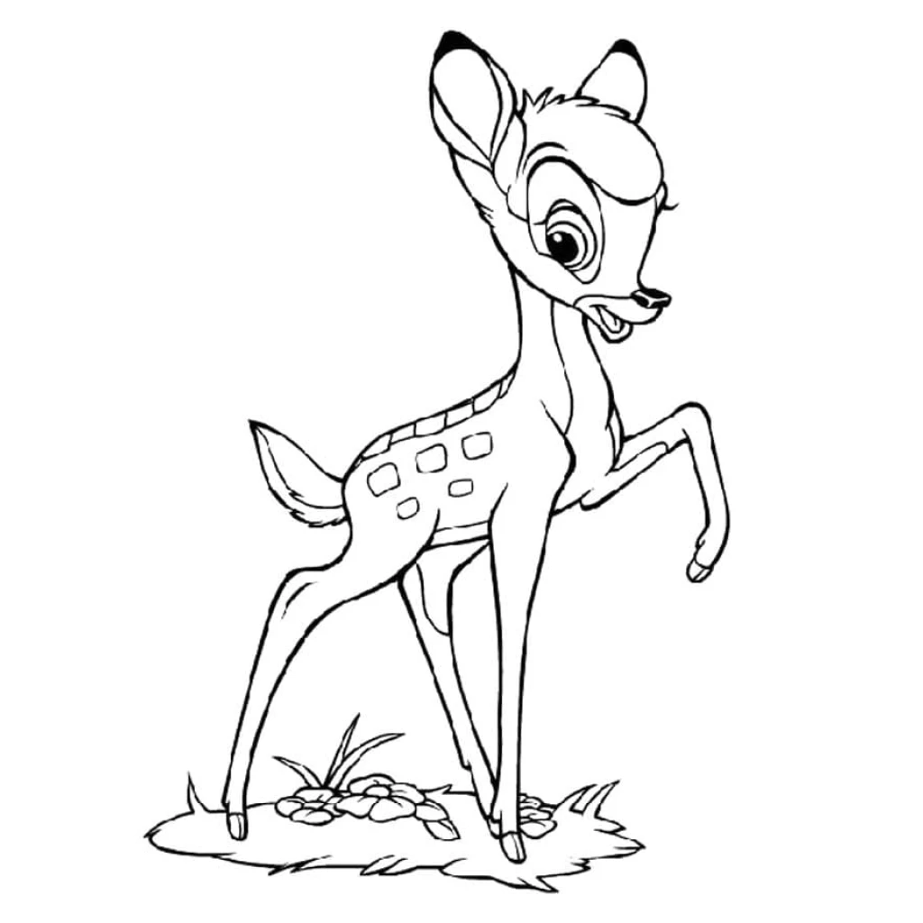 Bambi The Deer coloring page to print for free