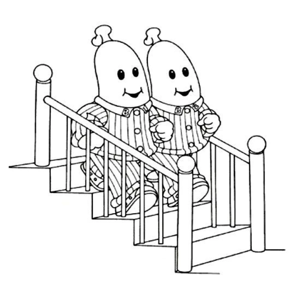 Desenho de Bananas De Pijama para colorir e imprimir grátis