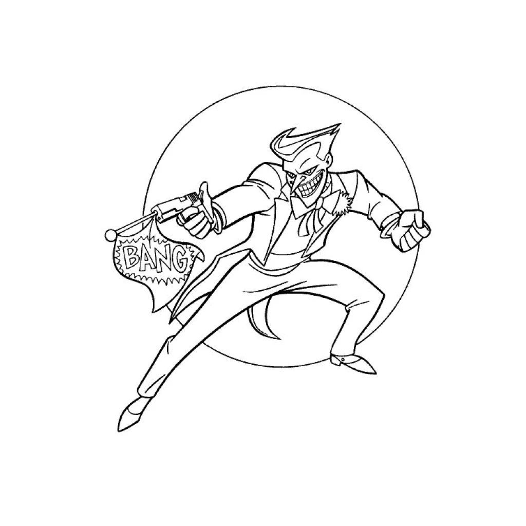 Desenho de Coringa para colorir e imprimir grátis
