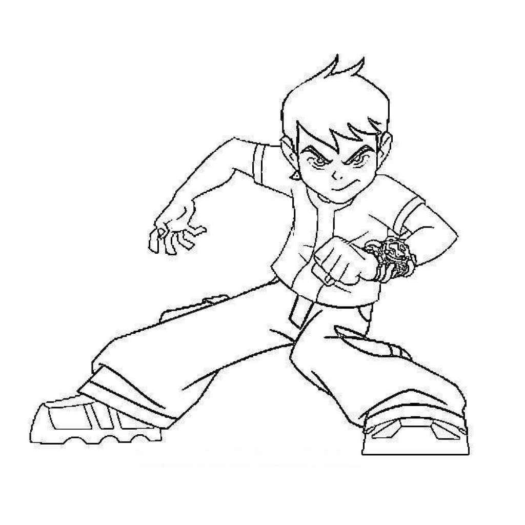 Desenho de Ben 10 para colorir e imprimir grátis