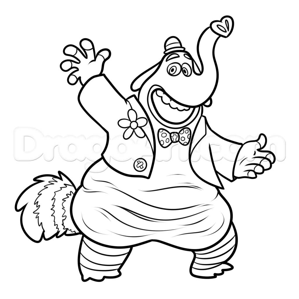 Happy Bing Bong coloring page to print for free