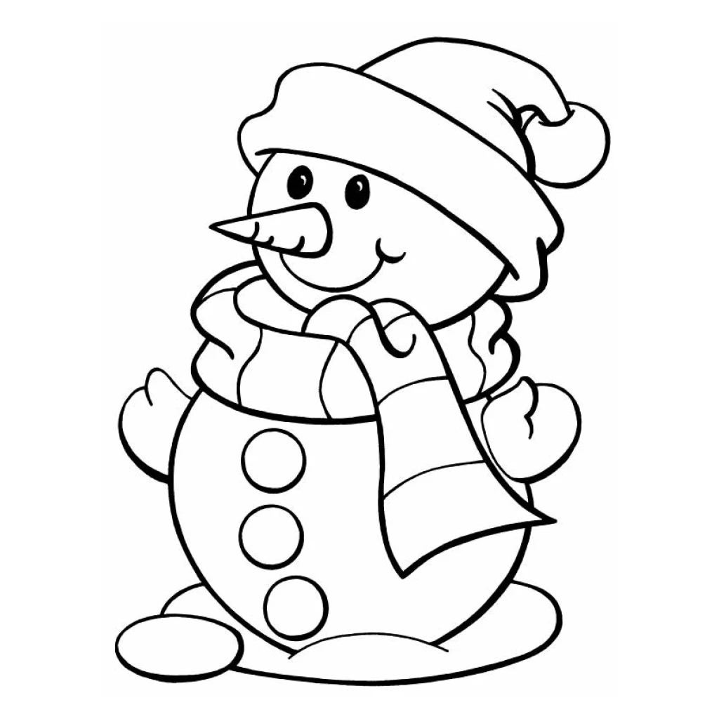Desenho de Boneco De Neve para colorir e imprimir grátis