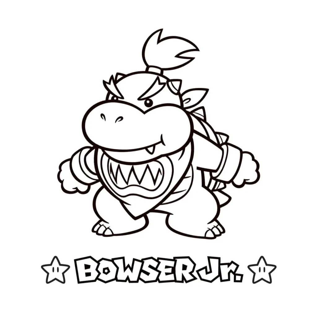 Desenho de Bowser Jr para colorir e imprimir grátis