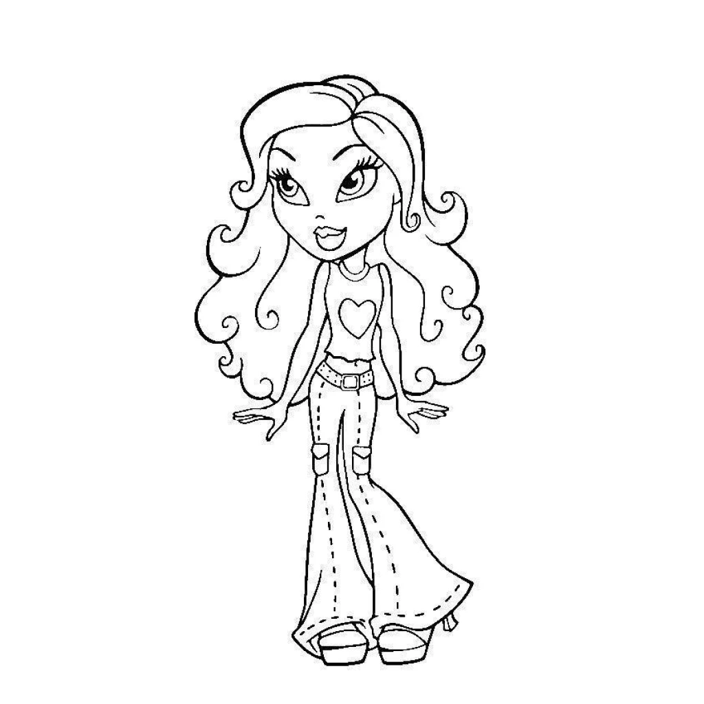 Desenho de Bratz Estilosa para colorir e imprimir grátis