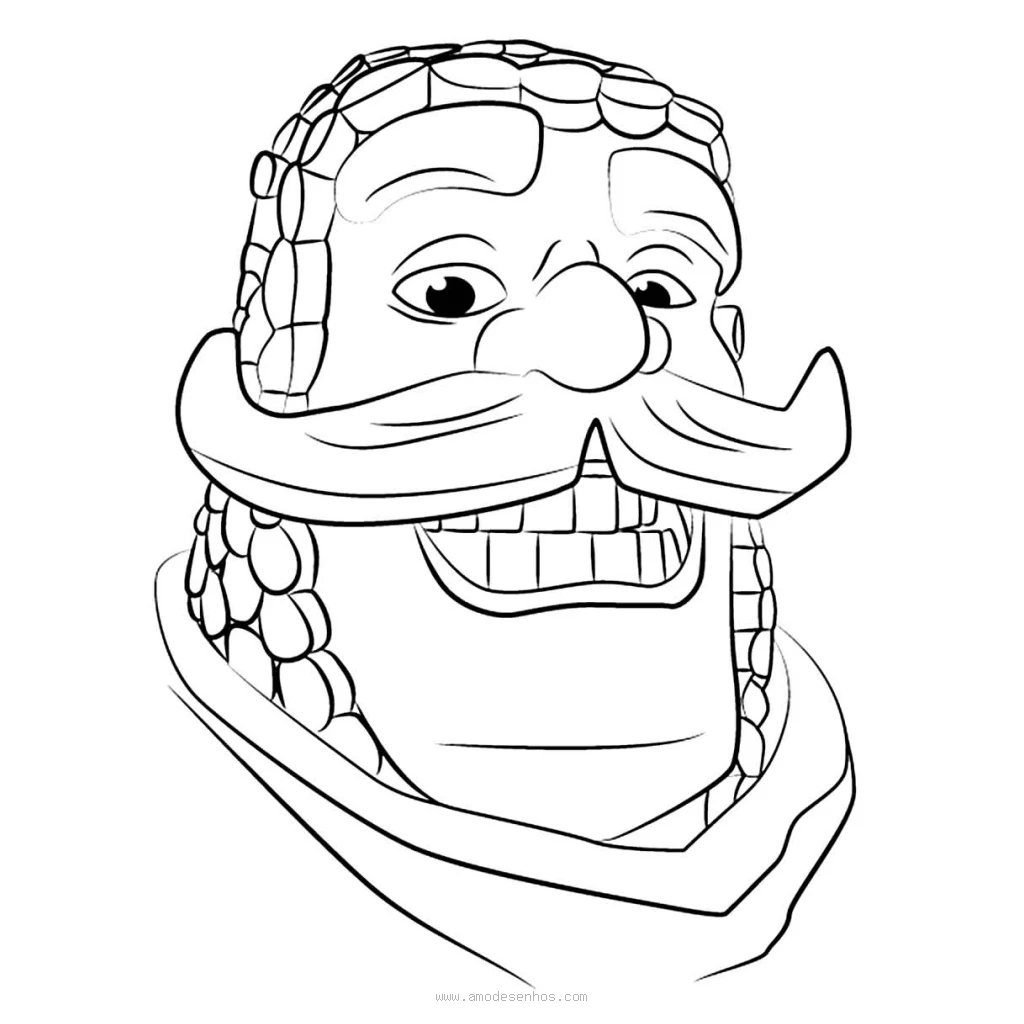 Desenho de Cavaleiro do Clash Royale para colorir e imprimir grátis