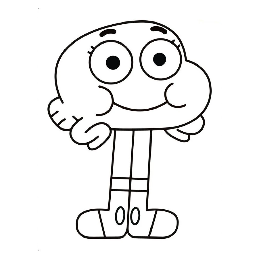 Darwin gumball coloring page to print for free