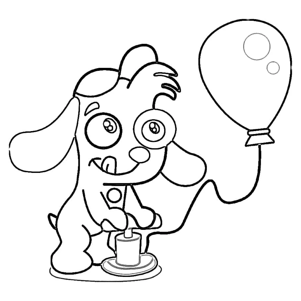 Desenho de Doki Brincando Com Balão para colorir e imprimir grátis