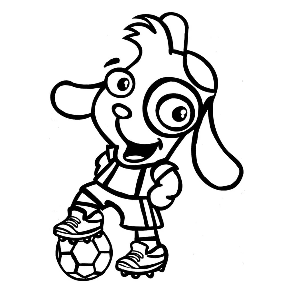 Doki Soccer Player coloring page to print for free