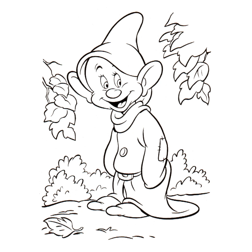 Desenho de Duende Feliz Na Floresta para colorir e imprimir grátis