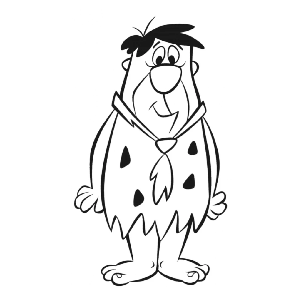 Fred Flintstone coloring page to print for free