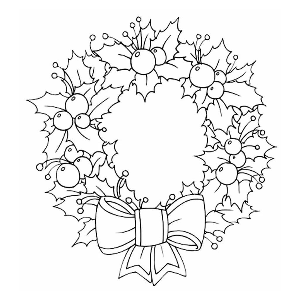 Desenho de Guirlanda De Natal para colorir e imprimir grátis