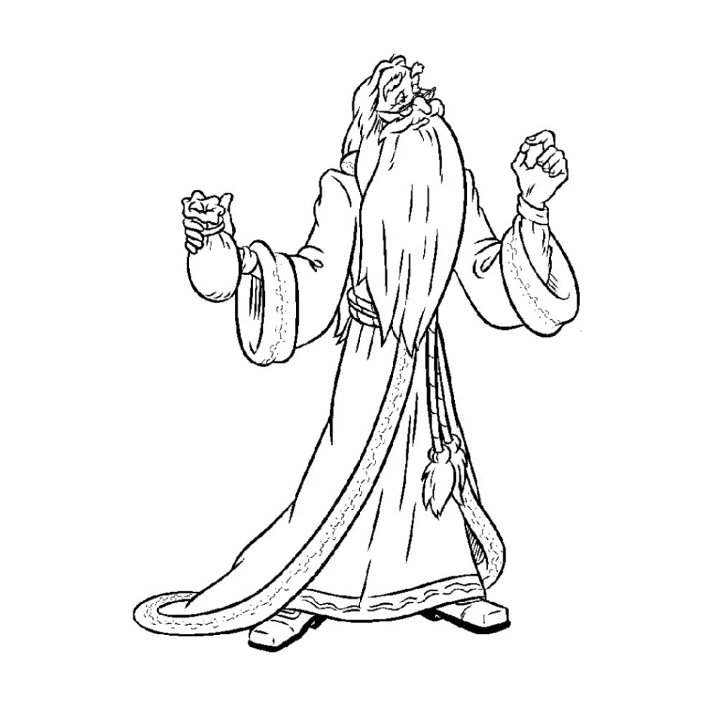 Desenho de Um Mago Poderoso para colorir e imprimir grátis