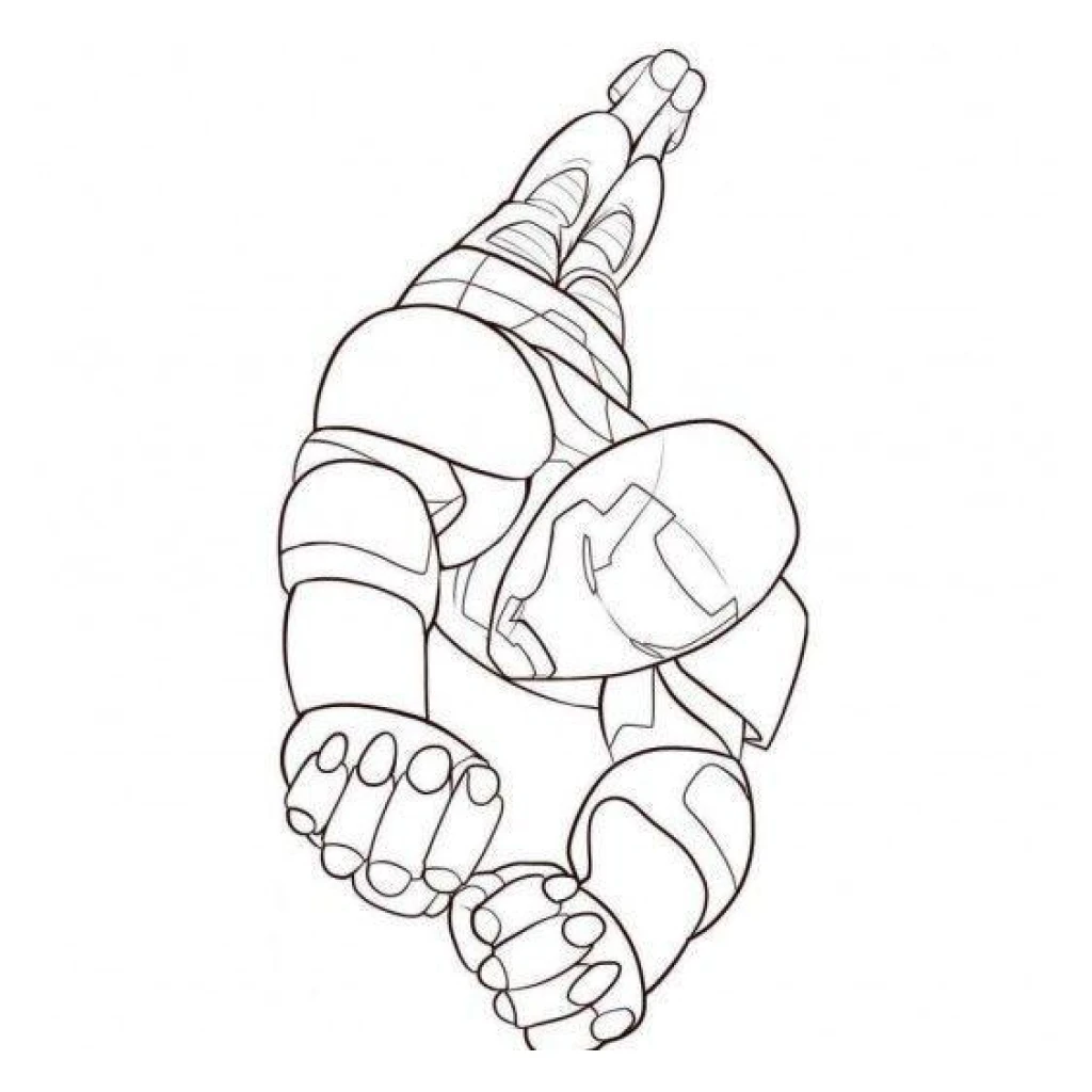 Desenho de Home de Ferro voando para colorir e imprimir grátis