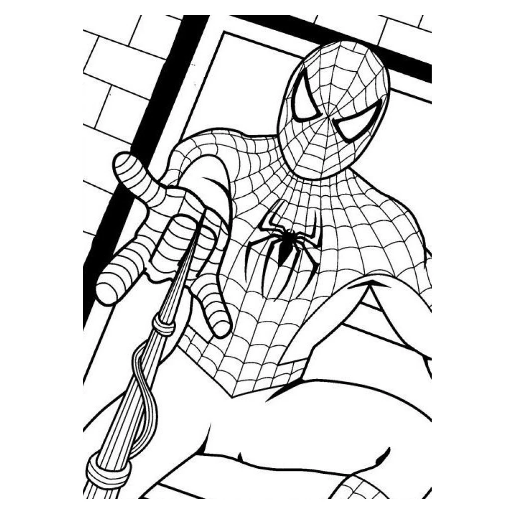 Desenho de Homem-Aranha para colorir e imprimir grátis