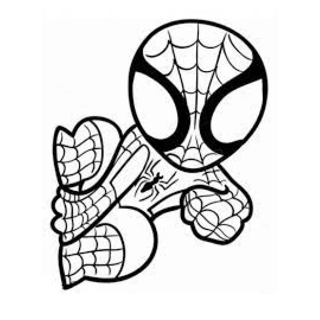 Dibujo de Spider-Man Kids para colorear e imprimir gratis