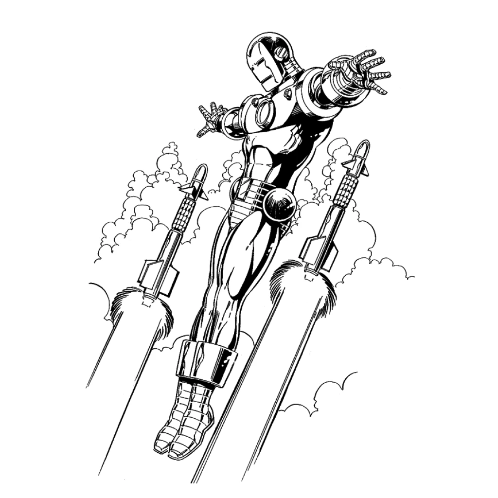 Desenho de Iron Man para colorir e imprimir grátis