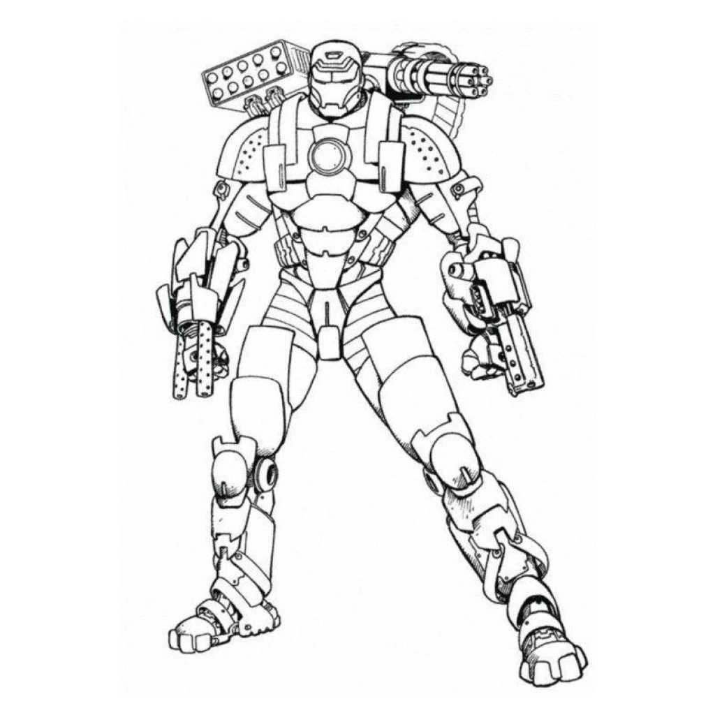 Desenho de Iron Man para colorir e imprimir grátis