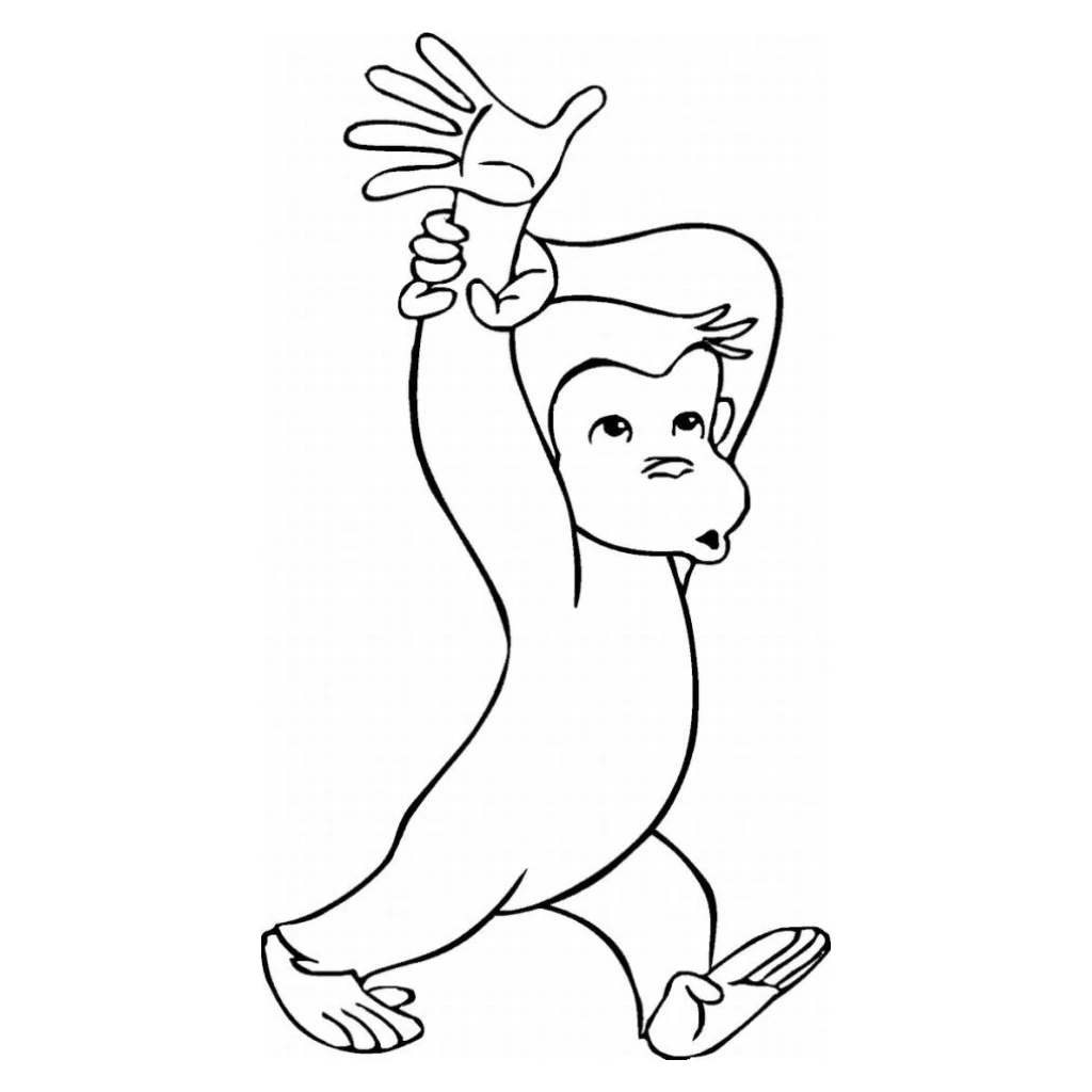 Desenho de Macaco Divertido para colorir e imprimir grátis