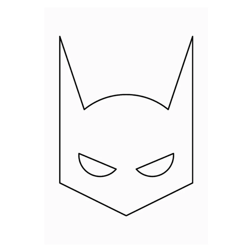 Desenho de Máscara do Batman para colorir e imprimir grátis
