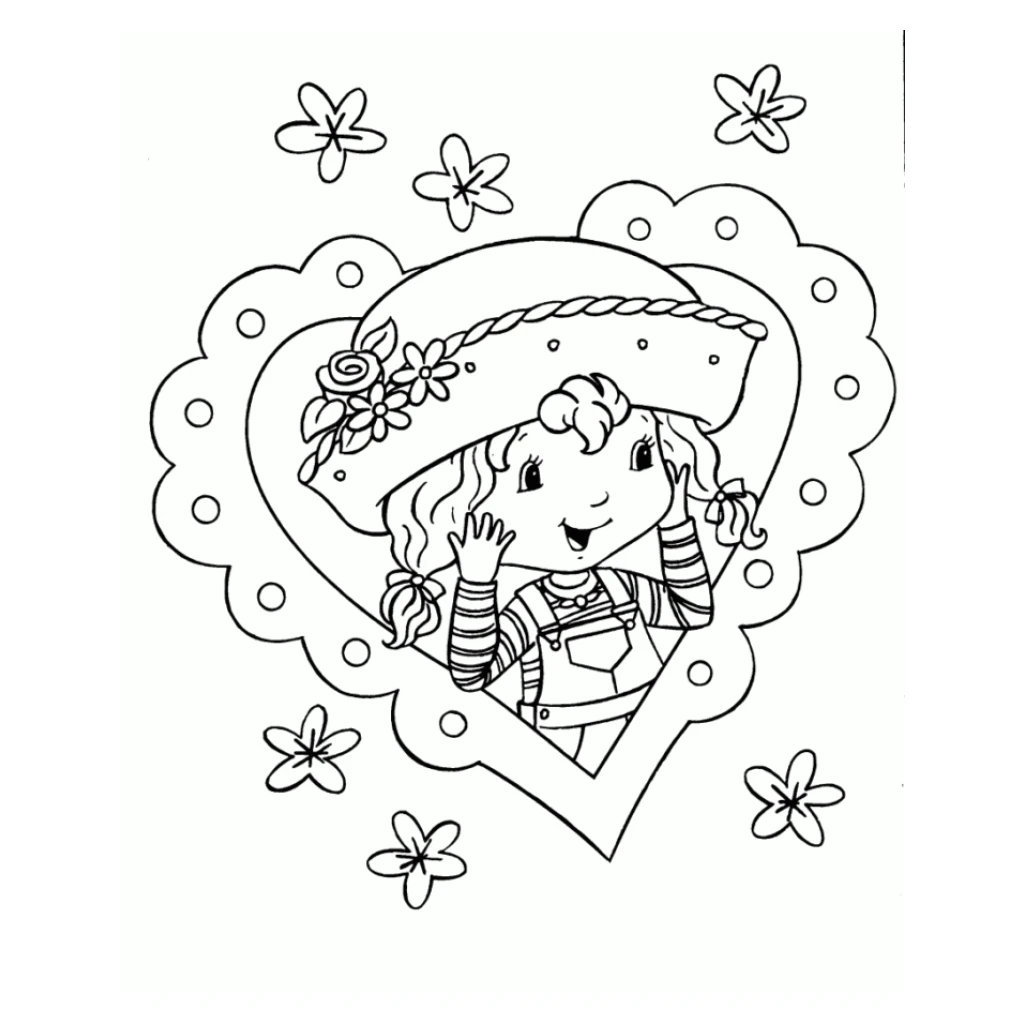 Desenho de Menina Com Chapéu para colorir e imprimir grátis
