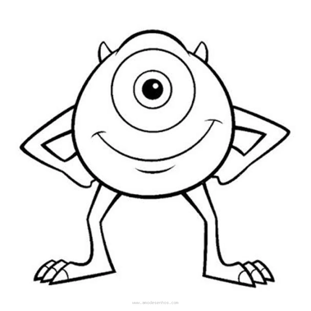 Fun Monster coloring page to print for free