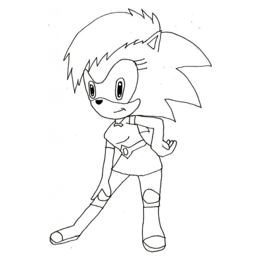 Desenho de Personagem do desenho Sonic 3 para colorir e imprimir grátis