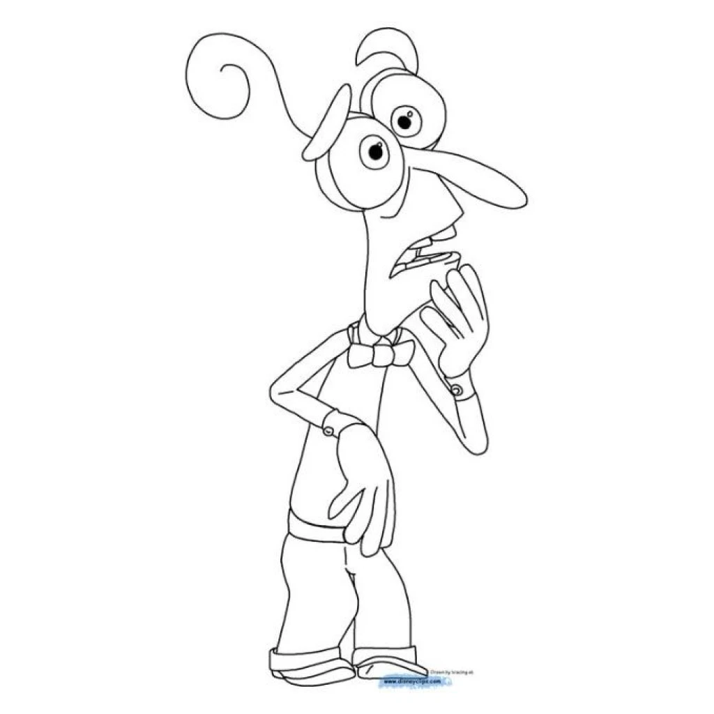 Desenho de Personagem Medo de divertida mente para colorir e imprimir grátis