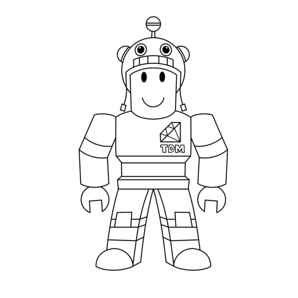 Desenho de Personagem Roblox para colorir e imprimir grátis