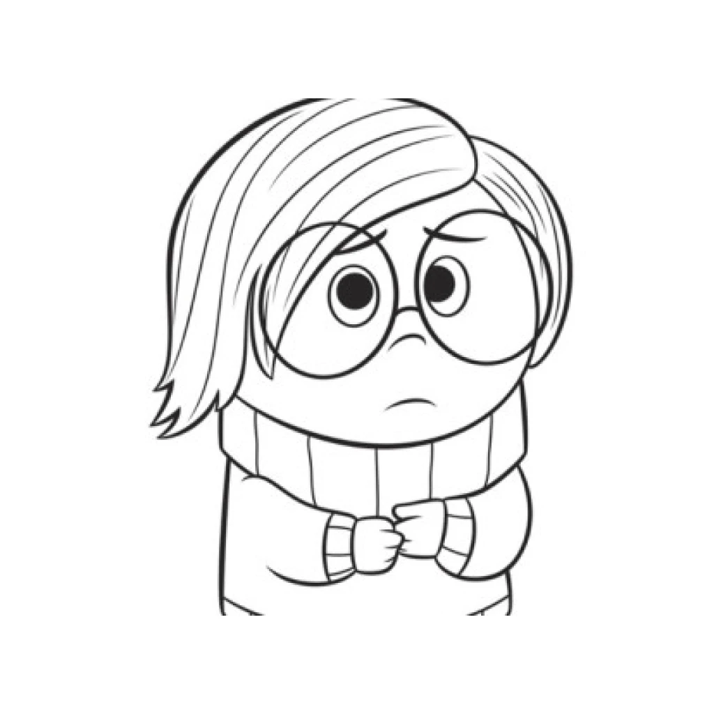 Desenho de Personagem Tristeza de Divertida mente para colorir e imprimir grátis