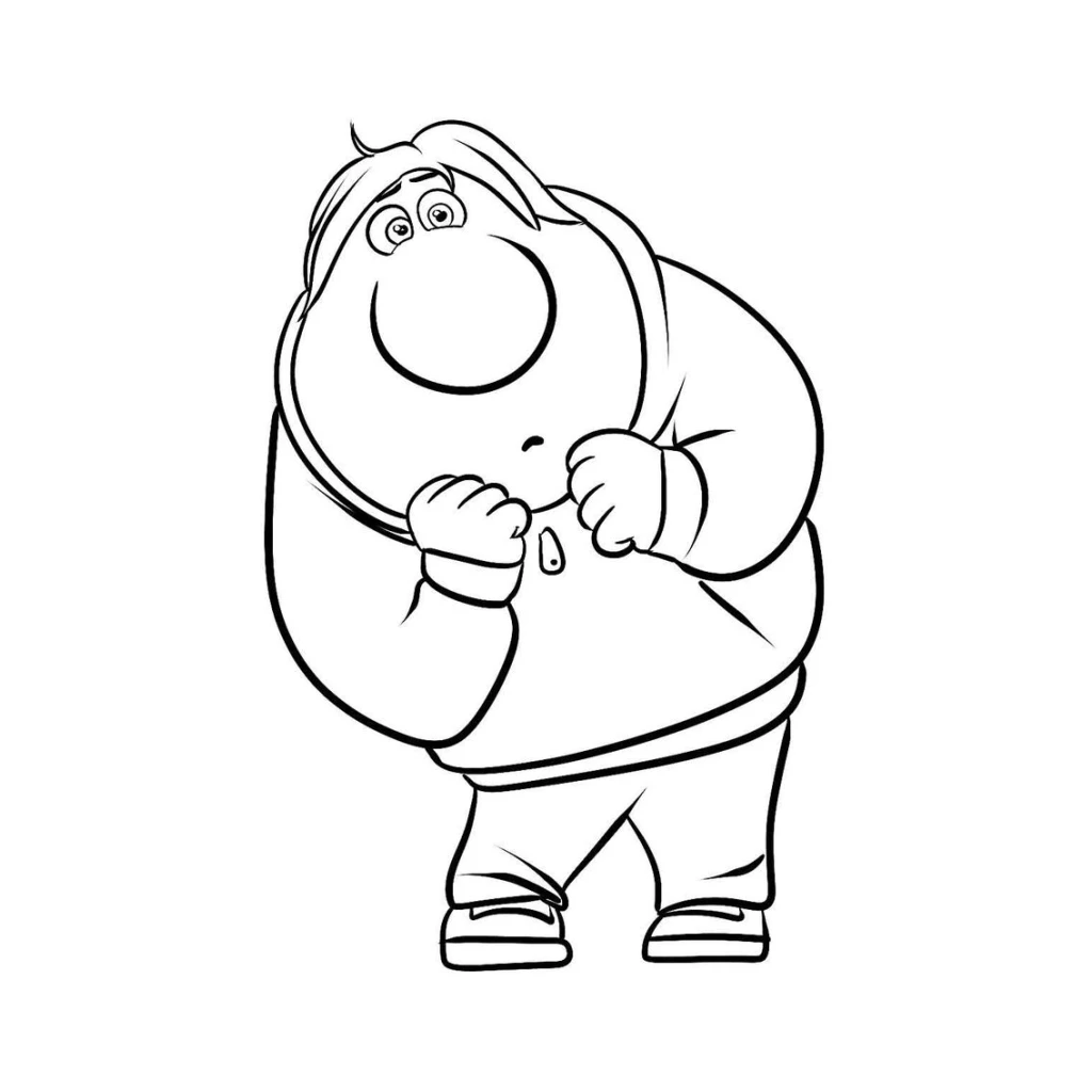 Desenho de Personagem Vergonha Divertidamente para colorir e imprimir grátis