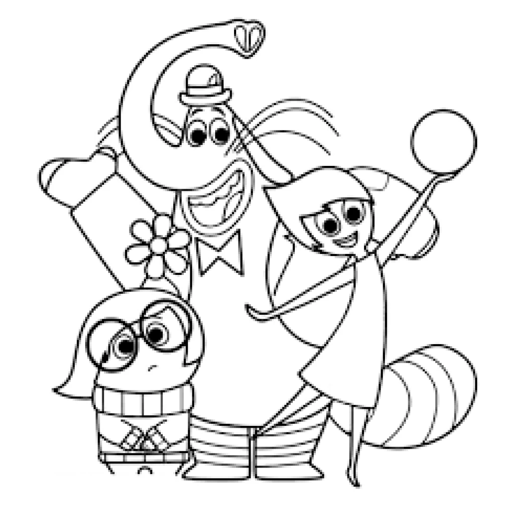Dibujo de Personajes Alegría Tristeza para colorear e imprimir gratis