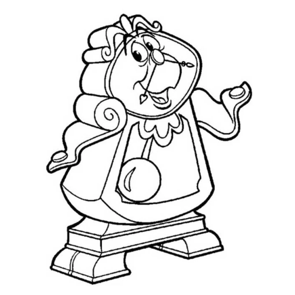 Desenho de Relógio Encantado para colorir e imprimir grátis