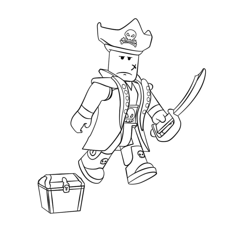 Desenho de Pirata Do Roblox para colorir e imprimir grátis