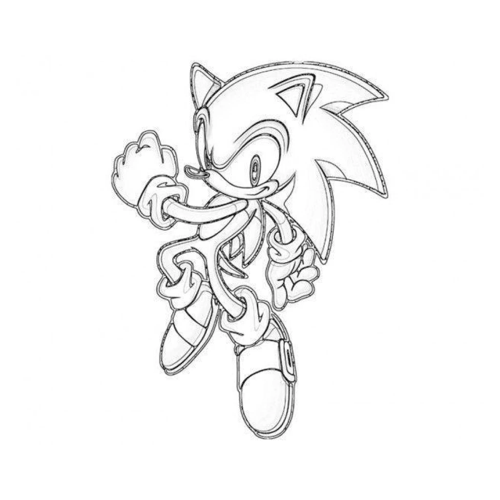 Desenho de Sonic para colorir e imprimir grátis