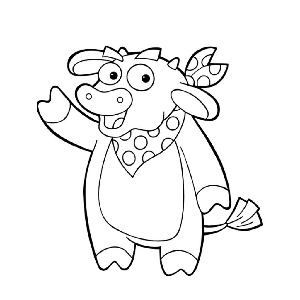 Desenho de Vaca Divertida para colorir e imprimir grátis