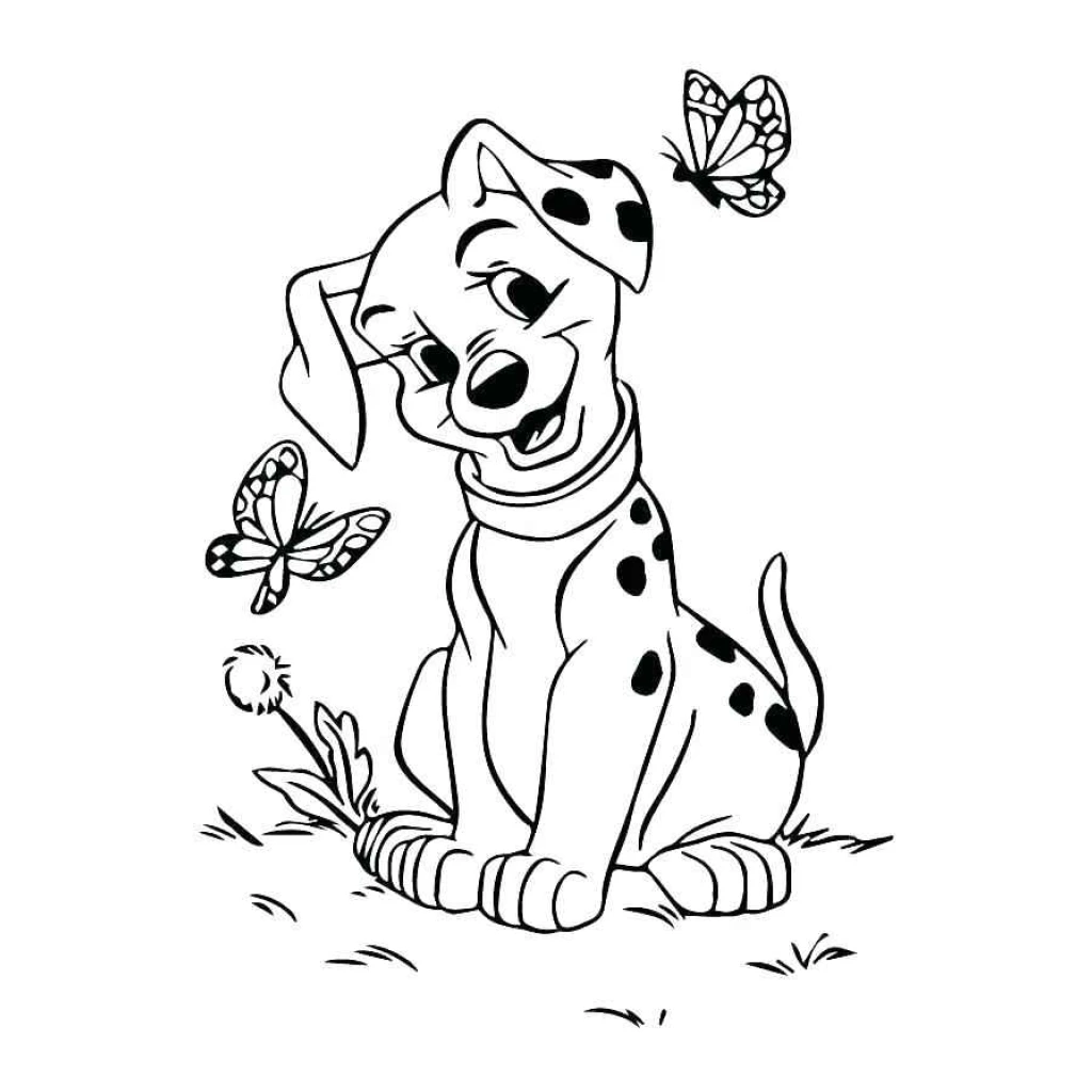 Dalmatian coloring page to print for free