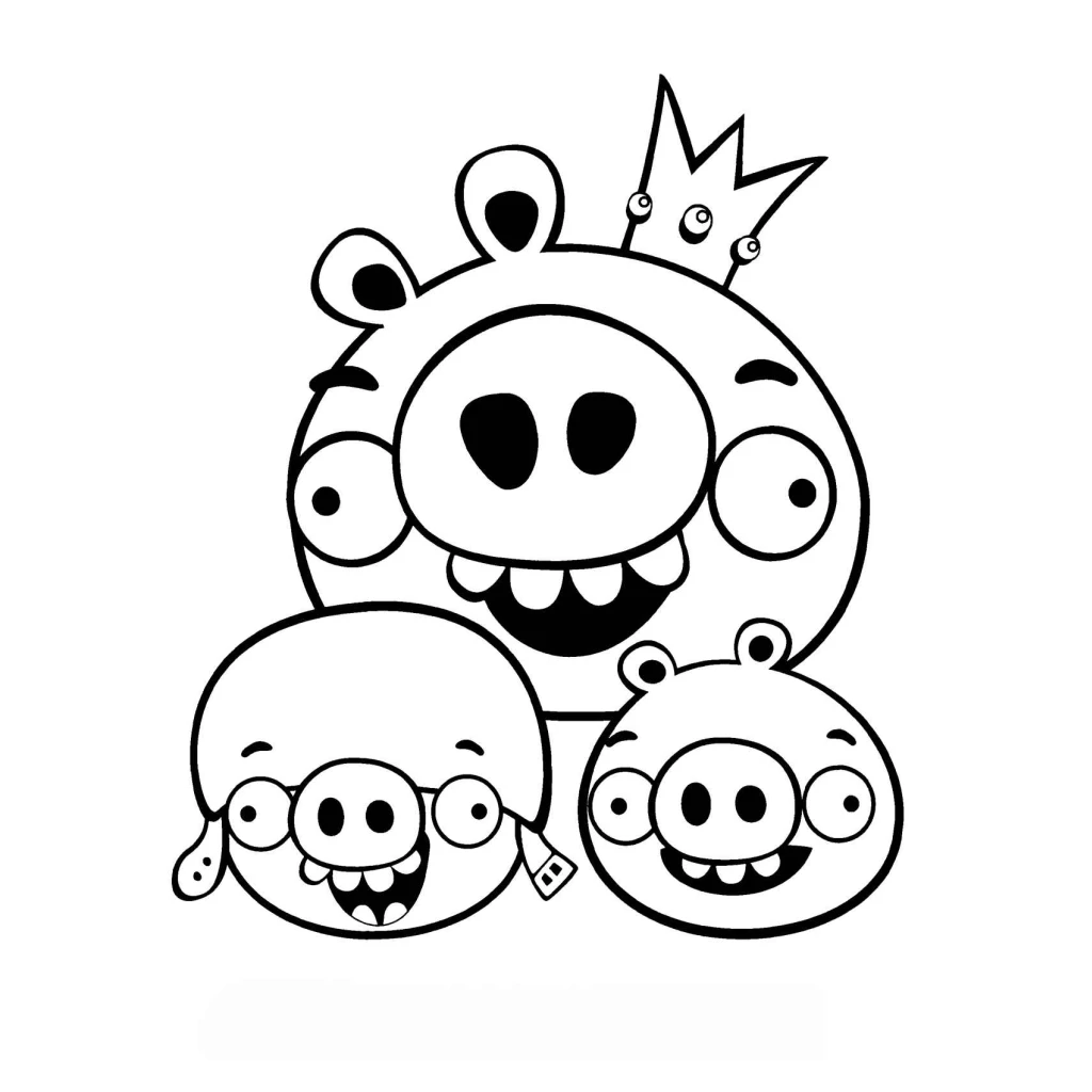 Dibujo de Cerditos De Angry Birds para colorear e imprimir gratis