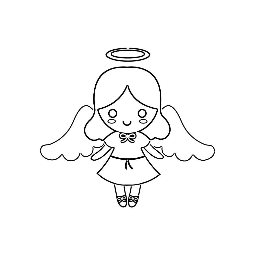 Angel coloring page to print for free