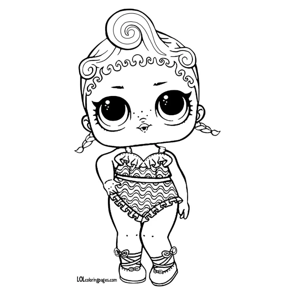 LOL Surprise Ballerina coloring page to print for free
