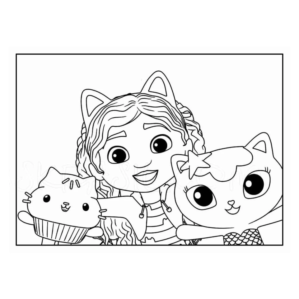 Desenho de Gabby E Seus Gatos para colorir e imprimir grátis