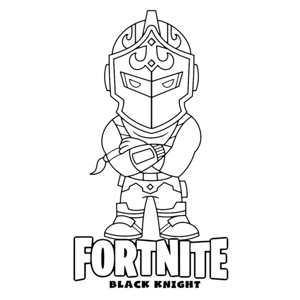 Fortnite Black Knight coloring page to print for free
