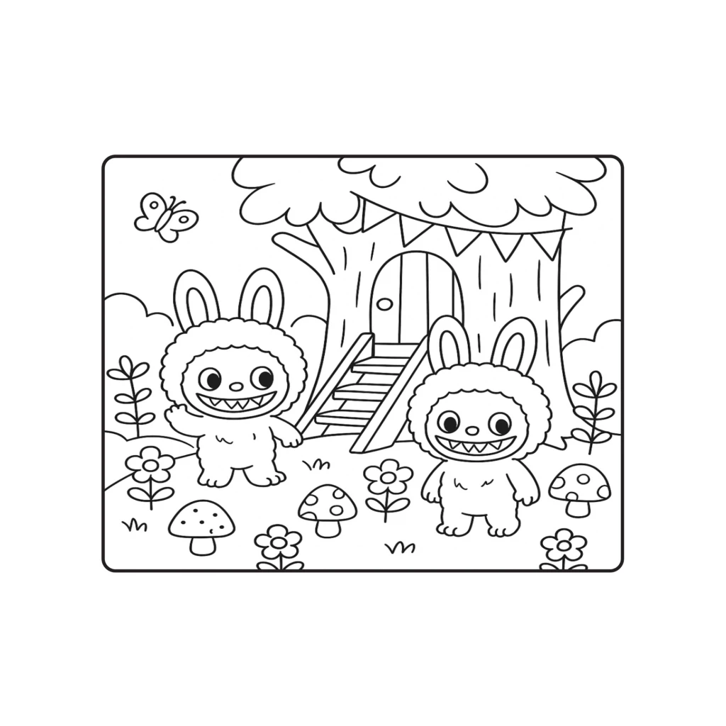 Fantastic Bunnies coloring page to print for free