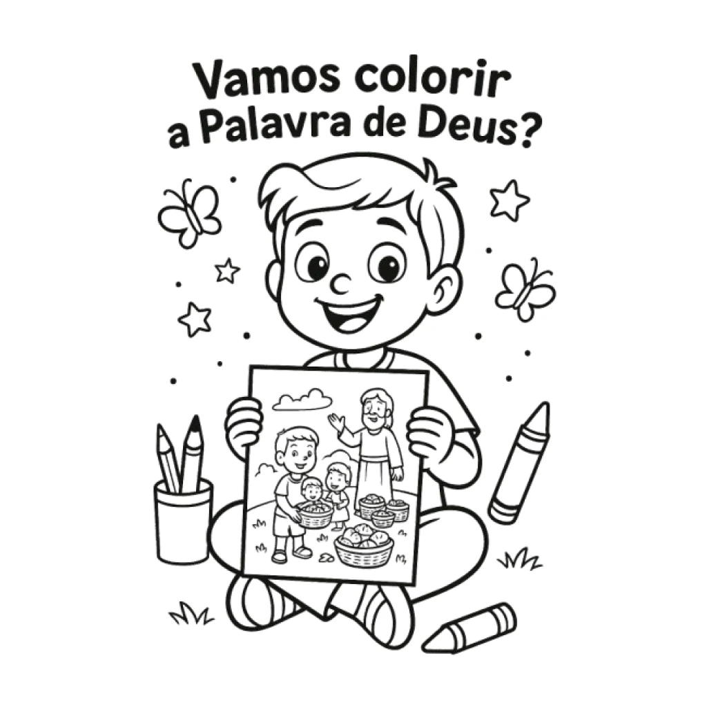 Desenho de Colorindo A Palavra De Deus - Atividade Educativa para colorir e imprimir grátis