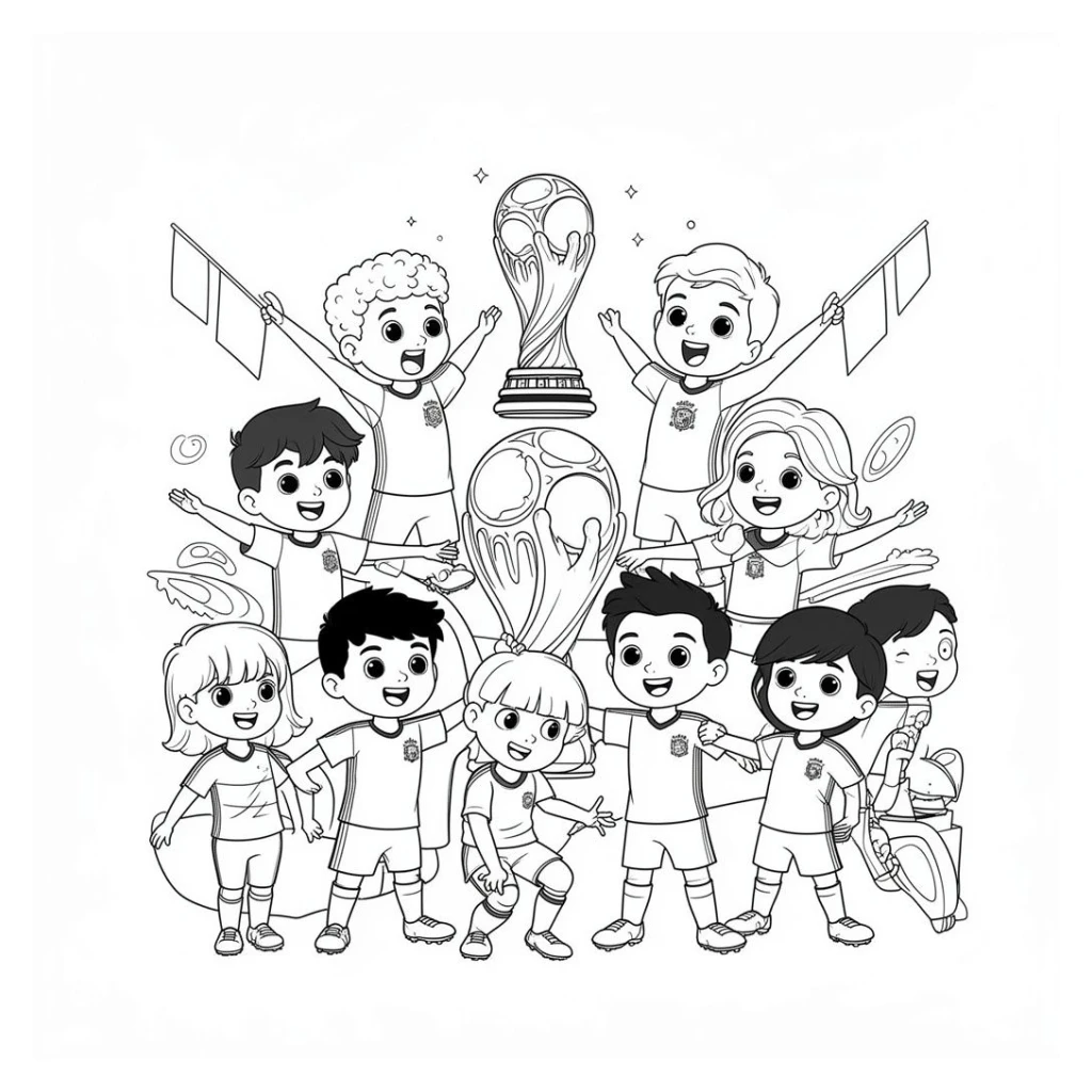 Desenho de Copa Do Mundo Da Espanha para colorir e imprimir grátis
