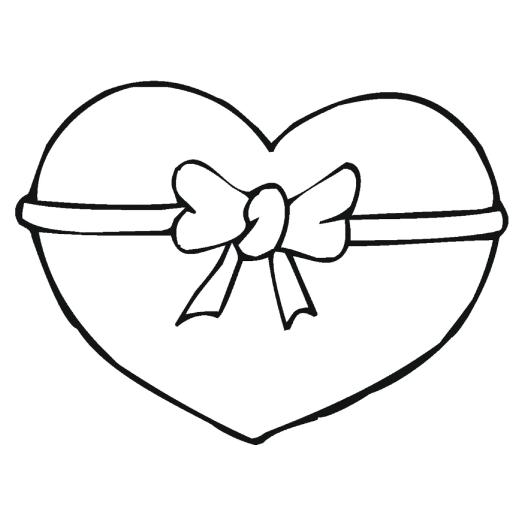 Heart Valentine's Day coloring page to print for free