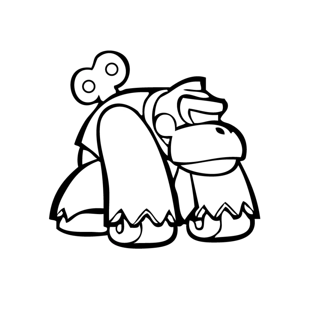 Desenho de Donkey Kong para colorir e imprimir grátis